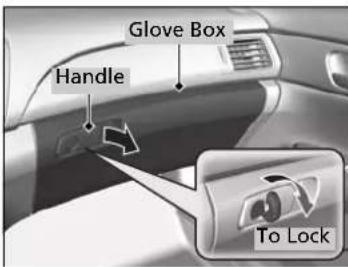 Glove Box Handle To Lock