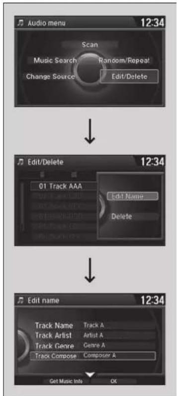 Honda Accord Sedan (2014) - Editing Track Information - 1