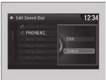 Edit Speed Dial 12:34 PHONE#1 PHONE#2 New Entry New Entry New Entry New Entry Edit Delete