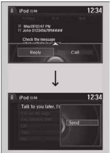 iPod 02.04 12:34 Primeus 5/16 Next May 28/03/47 PN John 0123456789### Check the message Reply Call iPod 02.04 12:34 Talk to you later, I'm I'm on my way. I'm nothing later If Yes No Send