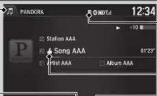 PANDORA 12:34 Station AAA Song AAA 01'23" Artist AAA Album AAA