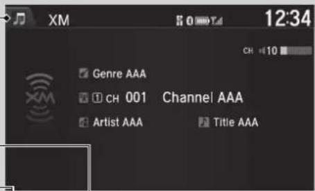 XM 12:34 Genre AAA CH 001 Channel AAA Artist AAA Title AAA