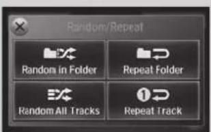 Random/Repeat Random in Folder Repeat Folder Random All Tracks Repeat Track