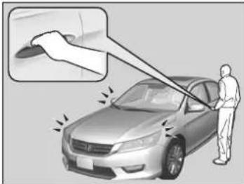 Honda Accord Sedan (2014) - ■Unlocking the doors and the trunk - 1