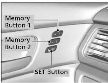Memory Button 1 Memory Button 2 SET Button