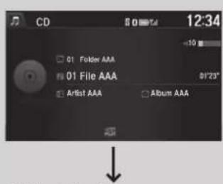 CD 12:34 01 Folder AAA 01 File AAA 01'23" Artist AAA Album AAA