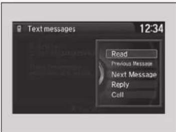 Text messages 12:34 Read Previous Message Next Message Reply Cell
