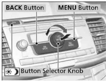 BACK Button MENU Button Button Selector Knob