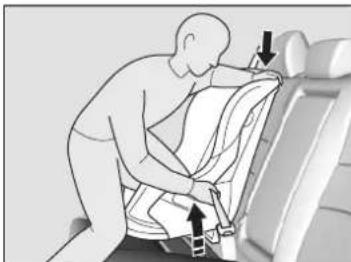 Honda Accord Sedan (2014) - Installing a Child Seat with a Lap/Shoulder Seat Belt - 3