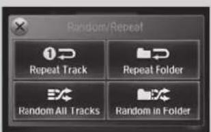 Random/Repeat Repeat Track Repeat Folder Random All Tracks Random in Folder