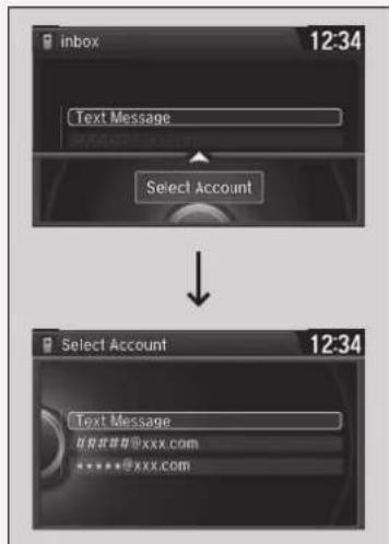 Honda Accord Sedan (2014) - Selecting a Mail Account - 1