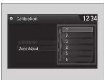 Calibration 12:34 Calibration Zone Adjust 1 2 3 4 5 6