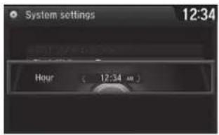 System settings 12:34 Hour ( 12:34)