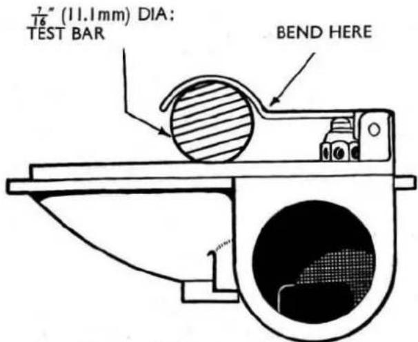 7/16" (11.1mm) DIA: TEST BAR BEND HERE