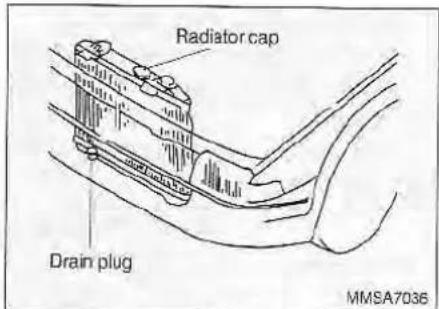 Radiator cap Drain plug MMSA7036