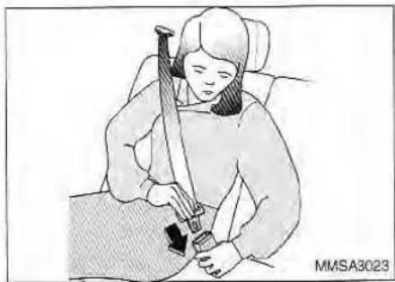 KIA Magentis (2003) - TO FASTEN THE FRONT LAP/SHOULDER BELT: - 1