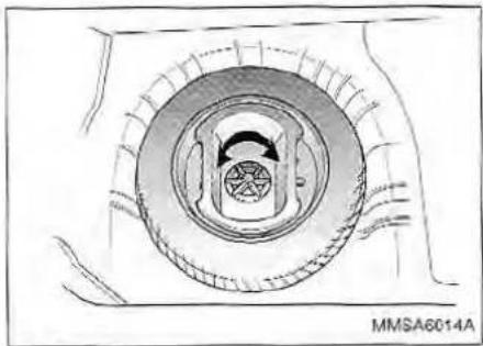 KIA Magentis (2003) - IF YOU HAVE A FLAT TIRE STORING THE SPARE TIRE, JACK AND TOOLS - 3