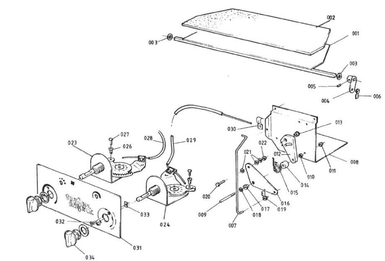 Technical diagram of a turbocharger with labeled components and wiring connections