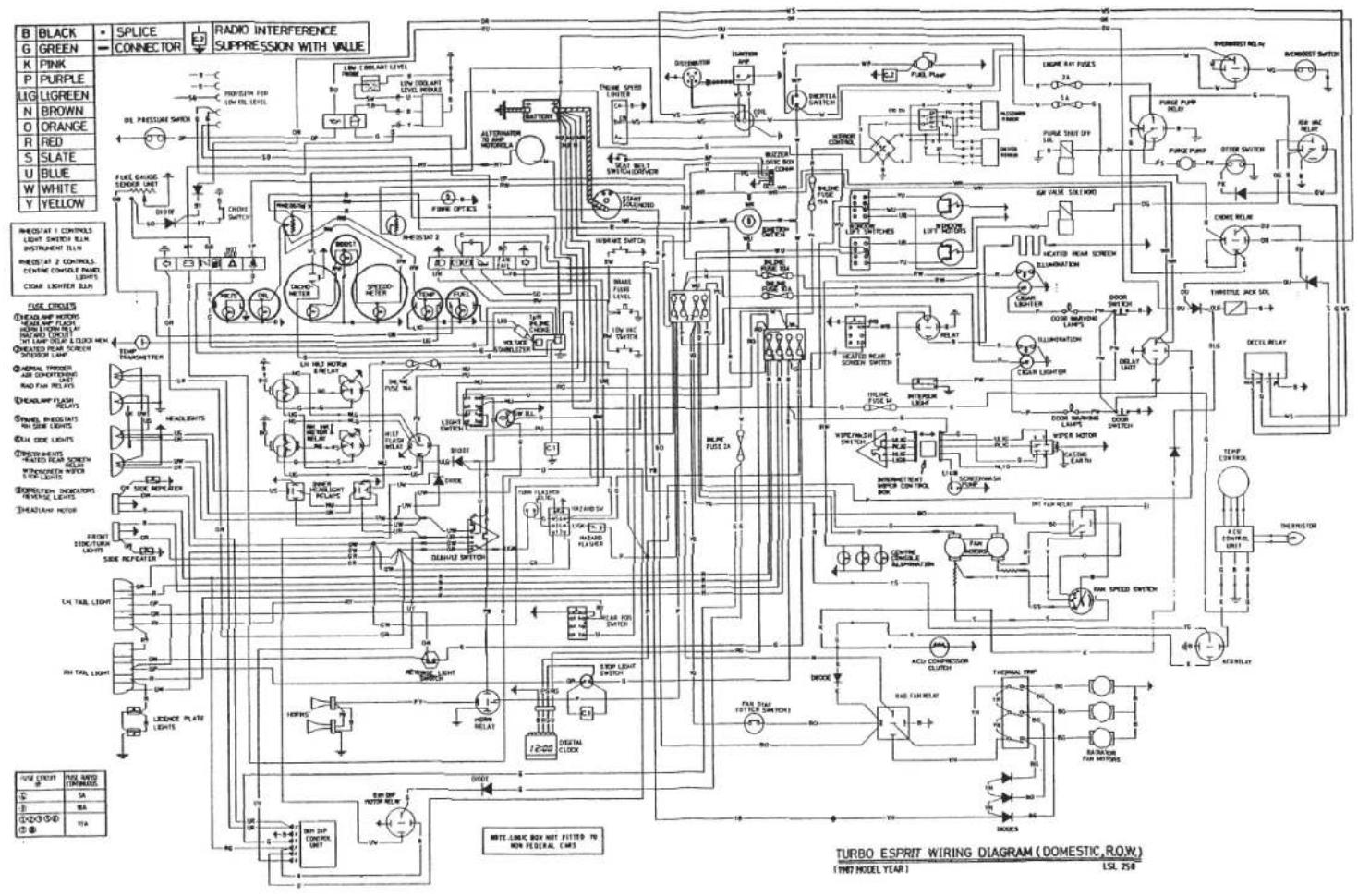 B BLACK G GREEN K PINK P PURPLE LIG LIGREEN N BROWN O ORANGE R RED S SLATE U BLUE W WHITE Y YELLOW INVESTAT 1 CONTROLS LIGHT SWITCH RLN INVESTAT 2 CONTROLS CENTRE CONTROLS POUND LIGHTS CLEAR LIGHTER RLN TURC CREAMS #HEADLAMP MOTORS HEAD LAMP FLATS HORN ELON BLAT HUNT LAMP DLET HUNT LAMP DELAY & CLOC…