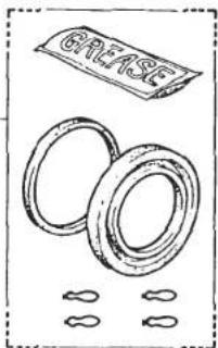 Illustration of a grease roller and two rings with small feet (no text or symbols)
