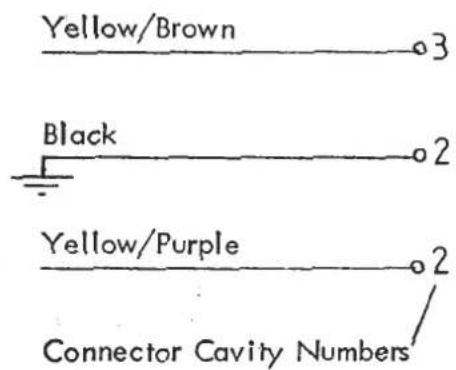 Yellow/Brown 3 Black 2 Yellow/Purple 2 Connector Cavity Numbers