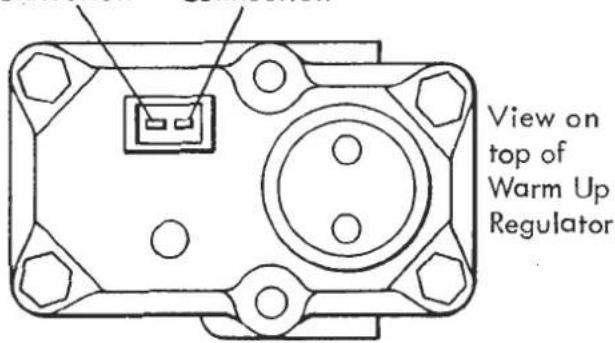 View on top of Warm Up Regulator