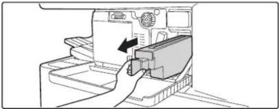 SHARP MX-4501N - Entsorgen von Lochabfällen (sofern eine Lochungseinheit installiert ist) - 2