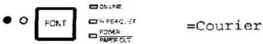 ● ○ [FONT] □ ONLINE □ SUPERCLET □ POWER □ PARELLGT =Courier