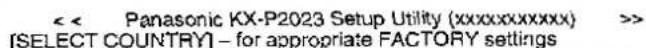 PANASONIC KX-P2023 - Running the Initial Setup program - 1