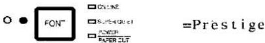 O • FON⁻ □ ONLINE □ SUPERIOR □ POWER □ PAPER CUT = Prestige