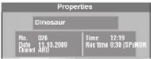 PANASONIC Diga DMR-EX72S - Press [OPTION], then [▲, ▼] to select the operation and press [OK]. - 2