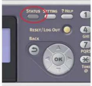 STATUS SETTING ? HELP RESET/Log Out BACK OK