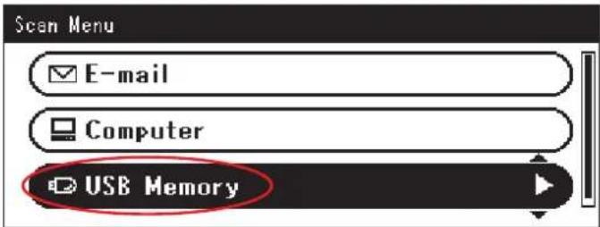 Scan Menu E-mail Computer USB Memory