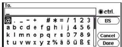To. _ - + # * = / 1 2 3 @ . _ - + # * = / 1 2 3 a b c d e f g h i j 4 5 6 k l m n o p q r s 0 7 8 9 t u v w x y z % ä ö ü B £ BS Cancel Done