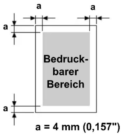 a a Bedruck- barer Bereich a = 4 mm (0,157")