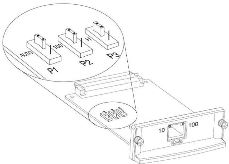 AUTO P1 100 P2 H P3 RJ-45 10 100