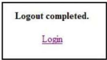 Logout completed. Login