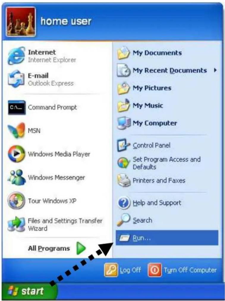 home user Internet Internet Explorer E-mail Outlook Express Command Prompt MSN Windows Media Player Windows Messenger Tour Windows XP Files and Settings Transfer Wizard All Programs My Documents My Recent Documents My Pictures My Music My Computer Control Panel Set Program Access and Defaults Printe…