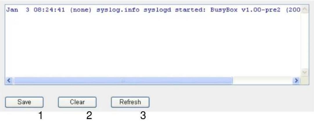Jan 3 08:24:41 (none) syslog.info syslogd started: BusyBox v1.00-pre2 (200 Save Clear Refresh 1 2 3