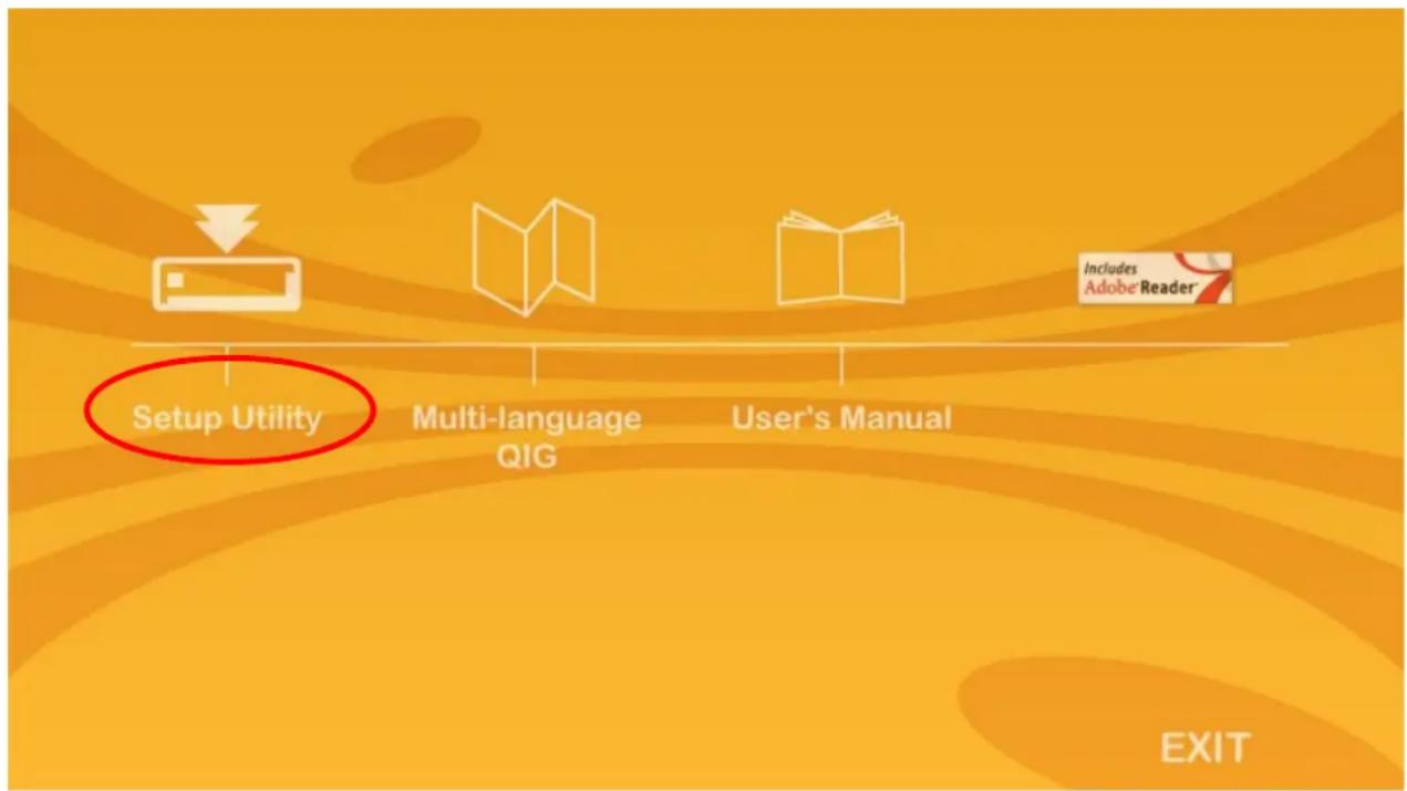 Setup Utility Multi-language QIG User's Manual Includes Adobe Reader EXIT
