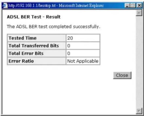 Tested Time 20 Total Transferred Bits 0 Total Error Bits 0 Error Ratio Not Applicable Close