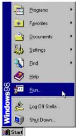 Programs Favorites Documents Settings End Help Run... Log Off Stella... Shut Down... Start