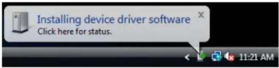 Installing device driver software Click here for status.