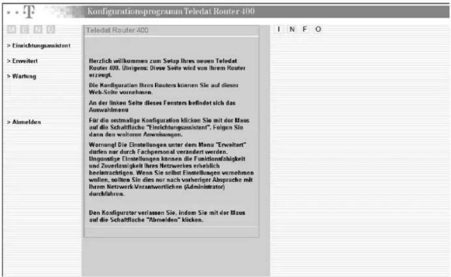 T-Mobile Teledat Router 400 - Web Configurator Login - 3