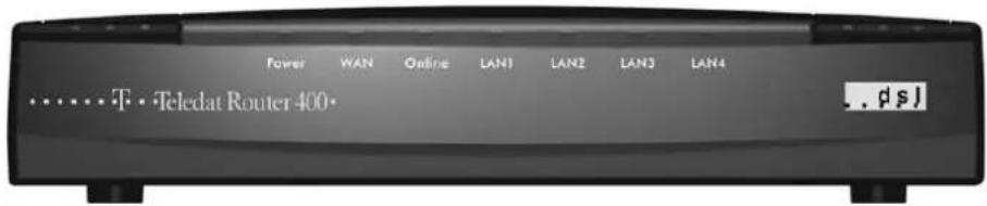 Power WAN Online LAN1 LAN2 LAN3 LAN4 ......T·Teledat Router 400• . psl