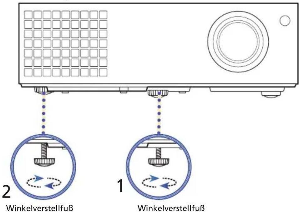 2 Winkelverstellfuß 1 Winkelverstellfuß