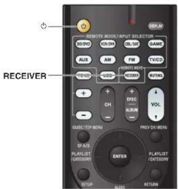 REMOTE MODE/INPUT SELECTOR 00/EVO VOL/DH CBL/SAT GAME AUX AM FM TV/CD PENI VDD RECEIVED NUTING + - CH DISC ALEUM VOL - GUIDE TOP MENU PREY CH/MENU SP A/S PLAYLIST /CATEGORY ENTER PLAYLIST /CATEGORY HELP AUTO RETURN