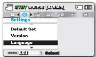STEP 0.00.00 [L75Mn] Settings Default Set Version Language MENU Edit Select Select