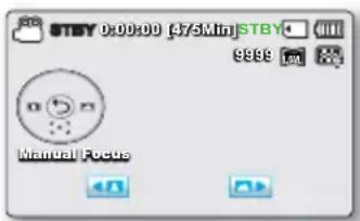 STBY 0:00:00 [475Min] STBY 9999 Manueller Fokus