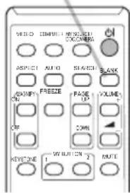 VIDEO INPUT INPUT AC/AC ASPECT AUTO STRAW BLANK KON FREEZE PAGE VOLUME OK OP OR COM KEYONE 1 2 MUTE
